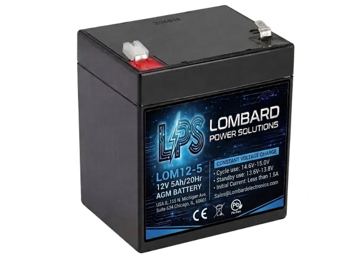 LPS Lombard Power Solutions LOM12-5 12V 5Ah AGM Battery